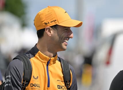 Jun 17, 2022; Montreal, Quebec, CAN; Mclaren driver Daniel Ricciardo of Australia arrives at circuit Gilles Villeneuve. Mandatory Credit: Eric Bolte-USA TODAY Sports