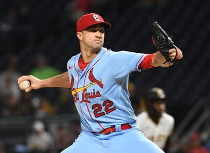 Sep 10, 2022; Pittsburgh, Pennsylvania, USA;  St. Louis Cardinals starting pitcher Jack Flaherty (22) delivers the ball to the Pittsburgh Pirates in the first inning at PNC Park. Mandatory Credit: Philip G. Pavely-USA TODAY Sports