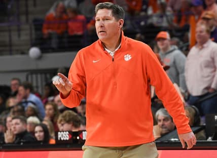 Dec 6, 2023; Clemson, South Carolina, USA;  Clemson Head Coach Brad Brownell during the second half of the game with University of South Carolina at Littlejohn Coliseum. Mandatory Credit: Ken Ruinard-USA TODAY Sports