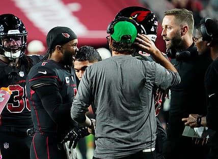 Arizona Cardinals' Kyler Murray and Kliff Kingsbury