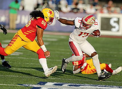 USFL championship game between the Birmingham Stallions and The Philadelphia Stars held at Tom Benson Hall of Fame Stadium July, 3, 2022.

Ssh37112