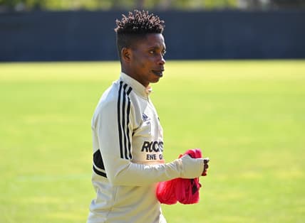 Nov 2, 2022; Los Angeles, California, US;  LAFC forward Latif Blessing (7) practices at the Nectar Performance Center.  Mandatory Credit: Jayne Kamin-Oncea-USA TODAY Sports