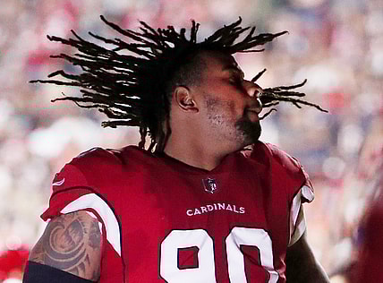 Arizona Cardinals defensive tackle Robert Nkemdiche (90) is introduced before playing against the Chicago Bears at State Farm Stadium in Glendale, Ariz. September 23, 2018.

Bears Vs Cardinals