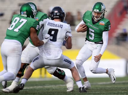 North Texas Jason Bean during game against Utah State