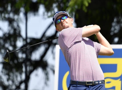 Jun 6, 2019; Hamilton, Ontario, CAN; Jim Knous tees off on the first hole during the first round of the 2019 RBC Canadian Open golf tournament at Hamilton Golf & Country Club. Mandatory Credit: Eric Bolte-USA TODAY Sports