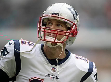 New England Patriots quarterback Tom Brady (12) at Hard Rock Stadium in Miami Gardens, Florida on December 9, 2018. [ALLEN EYESTONE/palmbeachpost.com]

Miami Dolphins Vs New England Patriots 1017633237