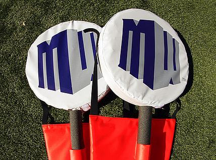 Mountain West Conference logos on football field