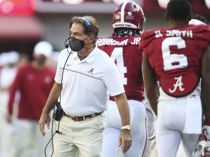 Alabama Crimson Tide coach Nick Saban