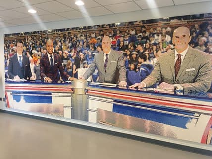 LEGO mural at ESPN headquarters