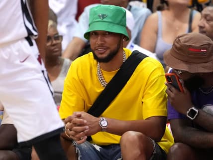 Jul 9, 2022; Las Vegas, NV, USA; Brooklyn Nets point guard Ben Simmons is pictured during an NBA Summer League game between the Boston Celtics and the Miami Heat at Cox Pavilion. Mandatory Credit: Stephen R. Sylvanie-USA TODAY Sports