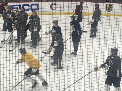 Vegas Golden Knights training camp drill