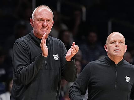 Butler Bulldogs head coach Thad Matta claps from the sidelines Tuesday, Nov. 1, 2022, at Hinkle Fieldhouse in Indianapolis. The Butler Bulldogs defeat the Davenport Panthers, 91-55, in the preseason scrimmage.

Ncaa Basketball Butler Basketball Vs Davenport Exhibition Davenport At Butler Bulldogs