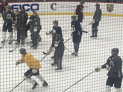 Vegas Golden Knights training camp drill