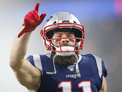 New England Patriots WR Julian Edelman during NFL game against Titans