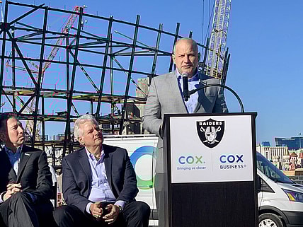 marc badain raiders cox communications las vegas stadium