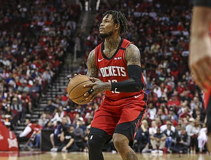 Feb 2, 2020; Houston, Texas, USA; Houston Rockets guard Gerald Green (14) shoots the ball during the second quarter against the New Orleans Pelicans at Toyota Center. Mandatory Credit: Troy Taormina-USA TODAY Sports