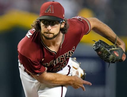 Sep 4, 2022; Phoenix, AZ, USA; Arizona Diamondbacks' Zac Gallen pitches against the Milwaukee Brewers at Chase Field. Mandatory Credit: Joe Rondone-Arizona Republic

Mlb Brewers At D Backs