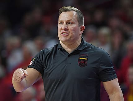 Iowa State University Cyclones head coach T.J. Otzelberger reacts during the second half against IUPUI in the season opening home game at Hilton Coliseum Monday, Nov. 7, 2022, in Ames, Iowa.  Photo by Nirmalendu Majumdar/Ames Tribune

Ncaa Men S Basketball