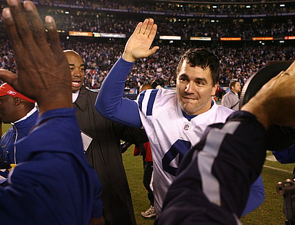 Adam Vinatieri reacts to his game-winner against the Chargers in 2008.

14 Spcolts24 163108 Jpg