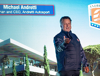 Michael Andretti, chairman and CEO of Andretti Autosport, speaks during the groundbreaking event for the new Andretti Global motorsports headquarters facility Tuesday, Dec. 6, 2022 in Fishers.

New Andretti Global Motorsports Headquarters Facility Will Be In Fishers