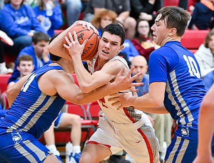 Norwayne's Parker Metsker breaks through the Northwestern defense.
