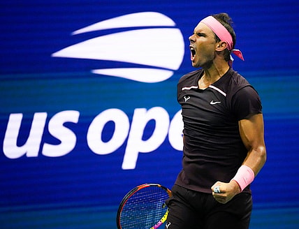 Aug 30, 2022; Flushing, NY, USA;   Rafael Nadal of Spain after winning the 2nd set against Rinky Hijikata of Australia on day two of the 2022 U.S. Open tennis tournament at USTA Billie Jean King National Tennis Center. Mandatory Credit: Robert Deutsch-USA TODAY Sports