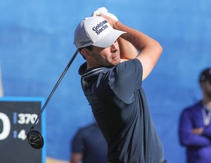 Patrick Cantlay tees off on the 10th hole of the Nicklaus Tournament course at PGA West during the American Express in La Quinta, Calif., Friday, January 21, 2022.

Amex Friday 5