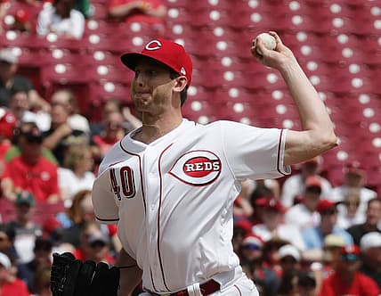 Apr 24, 2022; Cincinnati, Ohio, USA; Cincinnati Reds starting pitcher Nick Lodolo (40) throws a pitch against the St. Louis Cardinals during the first inning at Great American Ball Park. Mandatory Credit: David Kohl-USA TODAY Sports
