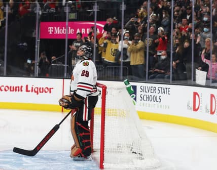 Marc-Andre Fleury return to Vegas Golden Knights (Photo- Chicago Blackhawks via Twitter)
