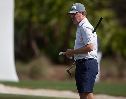 Jeff Maggert watches the game during the Chubb Classic Pro-Am on Wednesday, Feb. 16, 2022 at the Tibur  n Golf Club in Naples, Fla.

Ndn 20220216 Chubb Classic 0266