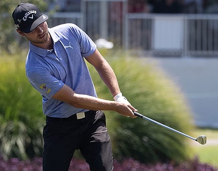 Adam Svensson tees during the final round of the FedEx St. Jude Championship on Sunday, Aug. 14, 2022, at TPC Southwind in Memphis.