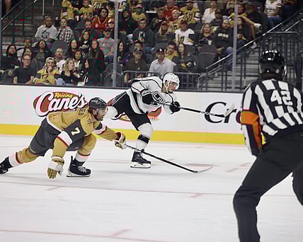 Kevin Fiala, Los Angeles Kings. Alex Pietrangelo, Vegas Golden Knights. (Photo- Los Angeles Kings via Twitter)