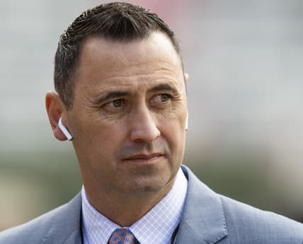 Nov 21, 2020; Tuscaloosa, Alabama, USA; Alabama Offensive Coordinator Steve Sarkisian walks the field before the Kentucky game at Bryant-Denny Stadium. Mandatory Credit: Mickey Welsh/The Montgomery Advertiser via USA TODAY Sports