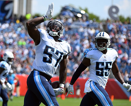 Tennessee Titans linebacker Justin Staples in NFL preseason Week 2