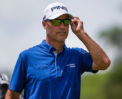 Chris DiMarco puts his sunglasses on while walking the 8th fairway during the second round of the U.S. Senior Open Friday, June 28, 2019 at Warren Golf Course in South Bend.

U S Senior Open Second Round