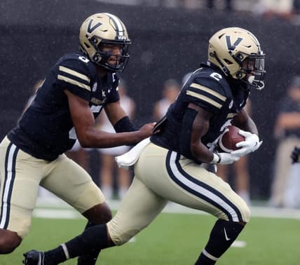 Ray Davis of Vanderbilt carries the ball during their game against Wake Forest  at Vanderbilt   s FirstBank Stadium Sep 10, 2022; Nashville, Tennessee, United States;  Mandatory Credit: Alan Poizner-The Tennessean

Football Vanderbilt Football Vs Wake Forest Wake Forest At Vanderbilt
