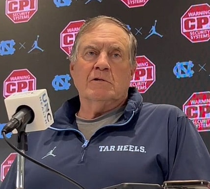 North Carolina Tar Heels head coach Bill Belichick