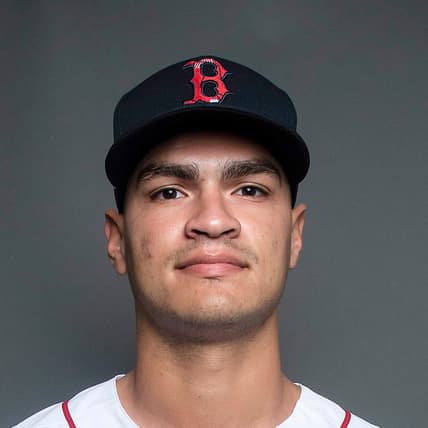 Mar 1, 2021; Fort Myers, FL, USA; Boston Red Sox Frank German #90 poses during media day at JetBlue Park. Mandatory Credit: MLB photos via USA TODAY Sports