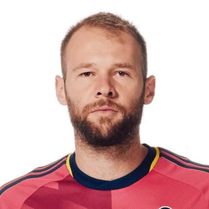 Feb 21, 2023; St. Louis, MO, USA; St. Louis City SC Joao Klauss (9) poses for a 2023 MLS portrait. Mandatory Credit: MLS photos via USA TODAY Sports