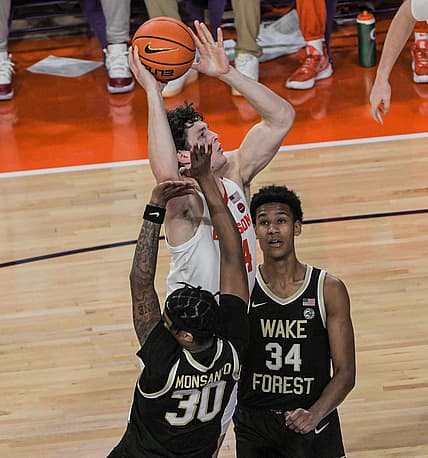 during the second half at Littlejohn Coliseum Friday, December 2, 2022.

Clemson Basketball Vs Wake Forest University Acc