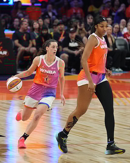 Caitlin Clark, Angel Reese. WNBA: All Star Game-USA Women's National Team at Team WNBA