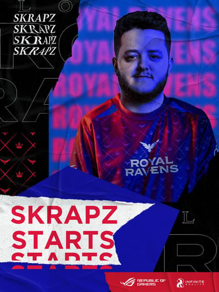The London Royal Ravens announced that skrapz will join the starting lineup for the 2023 Call of Duty League season.