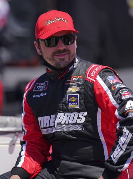 May 8, 2021; Darlington, SC, USA; NASCAR Xfinity Series driver Josh Berry looks on prior to the Steakhouse Elite 200 at Darlington Raceway. Mandatory Credit: Jasen Vinlove-USA TODAY Sports