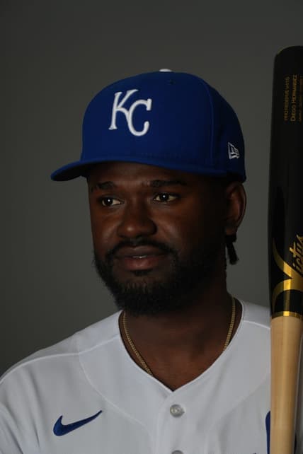 Feb 22, 2023; Surprise, AZ, USA; Kansas City Royals center fielder Diego Hernandez (35) poses for a photo during Photo Day at Surprise Stadium Mandatory Credit: Joe Camporeale-USA TODAY Sports