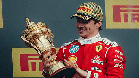 Charles Leclerc celebrates his British Grand Prix win at Silverstone for Ferrari, 2026 Formula 1 season
