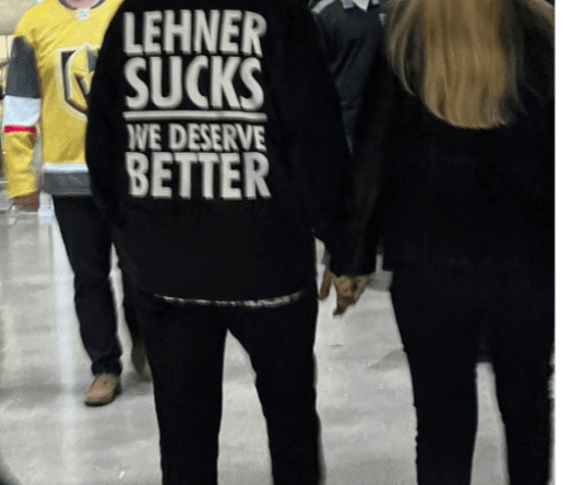 Robin Lehner haters Vegas Golden Knights "fan"