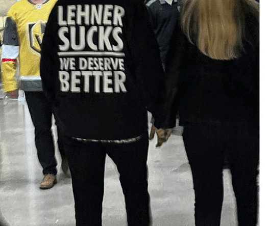 Robin Lehner haters Vegas Golden Knights "fan"