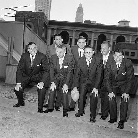 Associated Press: AFL founding members, Ralph Wilson Jr. back row right. 