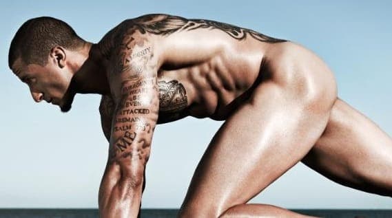 Courtesy of ESPN.com: Kaepernick posting in ESPN's Body issue.