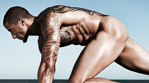 Courtesy of ESPN.com: Kaepernick posting in ESPN's Body issue. 